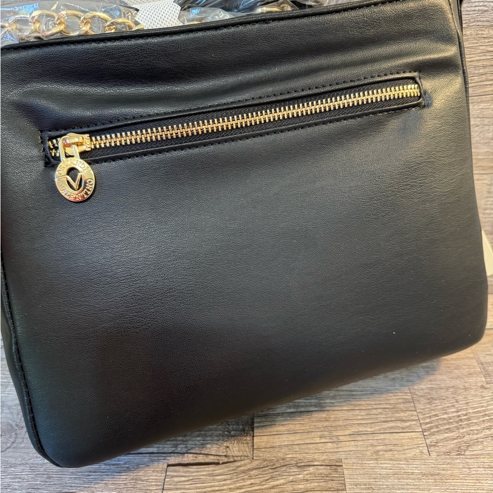 NWT Valentino Orlandi Black Quilted Crossbody Bag - Picture 6 of 8